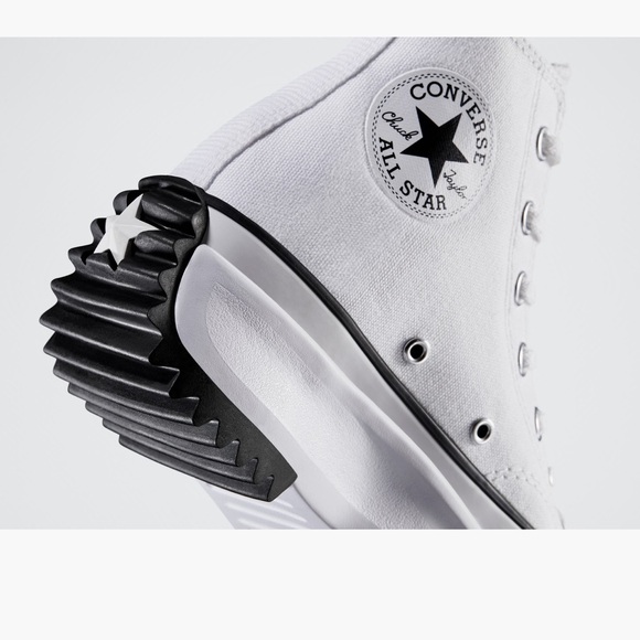White/Black/Gum - Converse Unisex Run Star Hike Canvas High Top Platform Sneaker - Picture 5 of 11